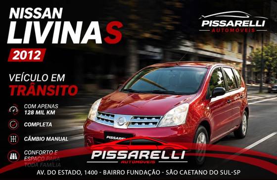 NISSAN LIVINA 1.6 S 16V FLEX 4P MANUAL NISSAN LIVINA 1.6 S 16V FLEX 4P MANUAL